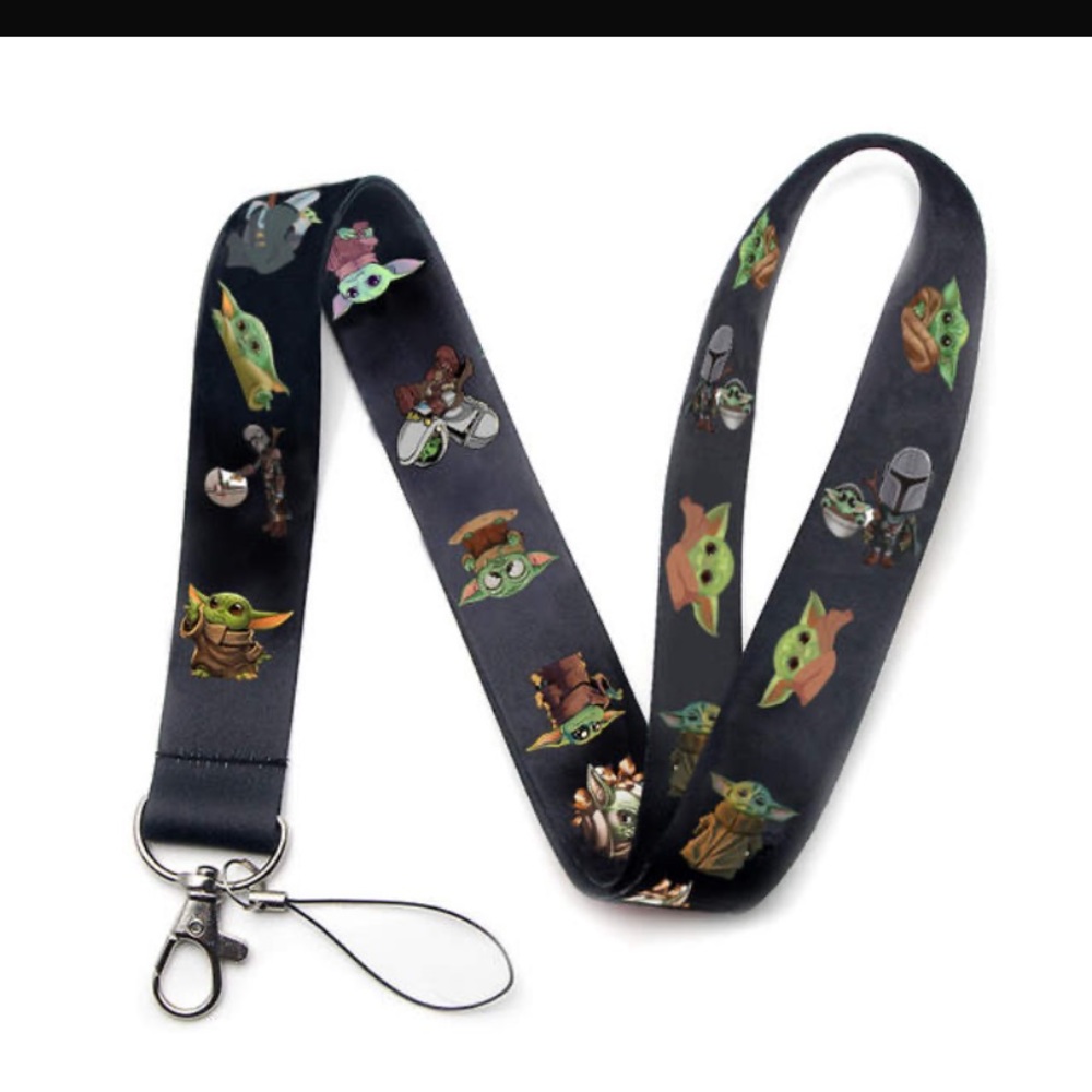 Mandalorian baby Yoda grogu key lanyard